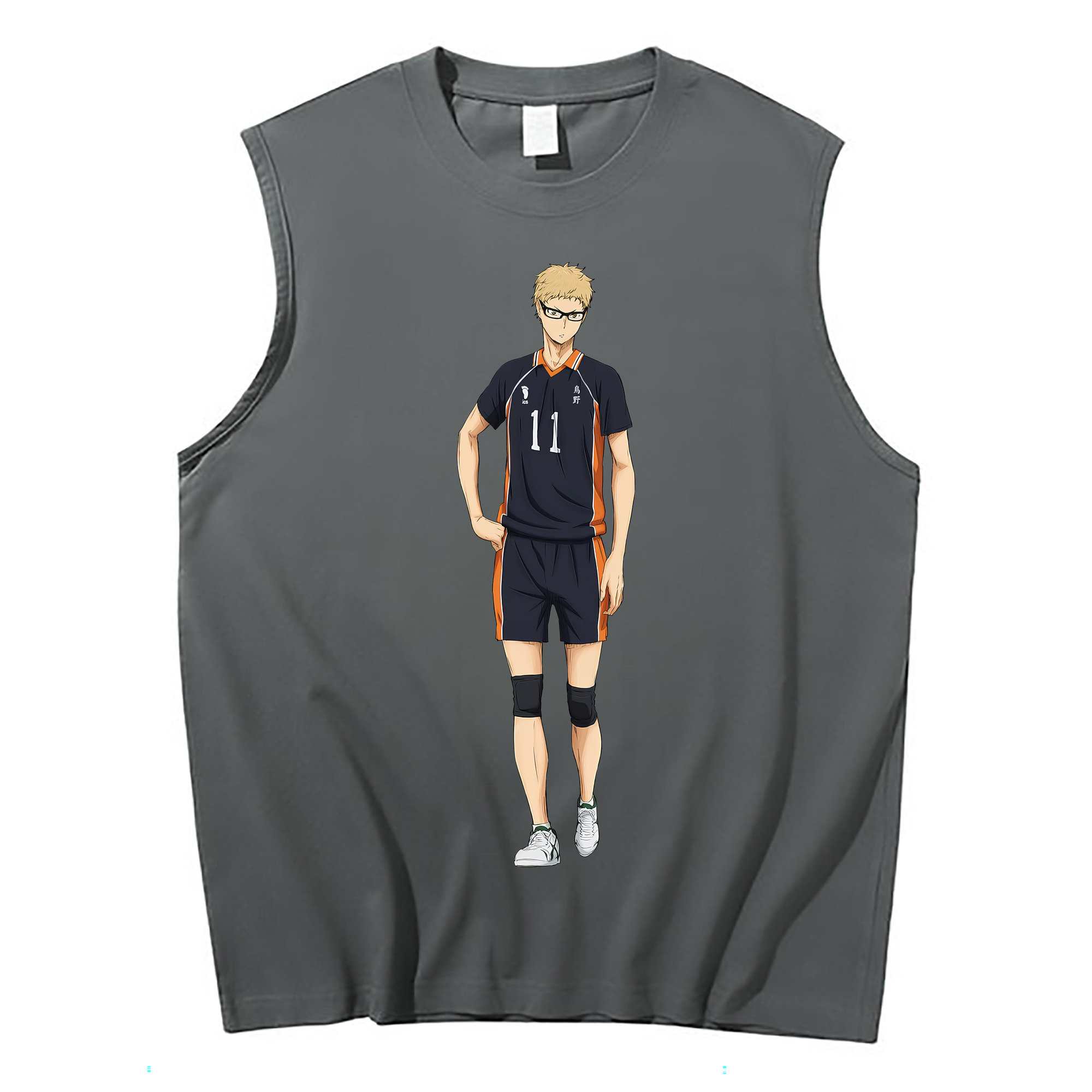 （画像用） ハイキュー!! Haikyu!! コットン100％タンクトップ（フロントプリント）